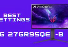 best settings for LG 27GR95QE-B