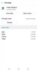 clear cache pubg mobile